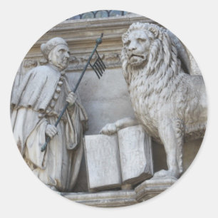 Venice Lion Runder Aufkleber
