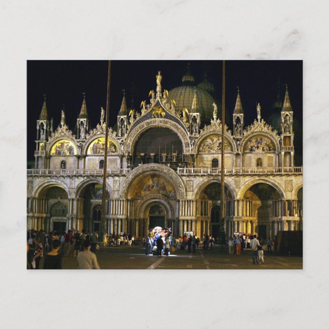 VENICE SAN MARCO SQUARE BASILICA POSTKARTE (Vorderseite)