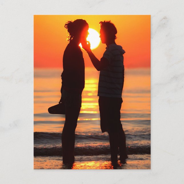 VENICE SUNSET AM LIDO BEACH POSTKARTE (Vorderseite)