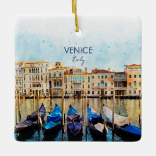 VENICE VENEZIA Aquarell - Italien Reise Andenken Keramikornament