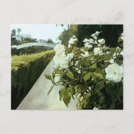 VeniceBeach Kanäle GreenRoses RoseBacking Postkart Feiertagspostkarte