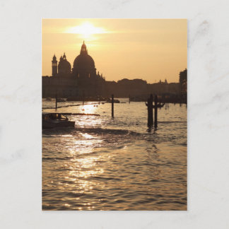 Venise au coucher du soleil carte postale