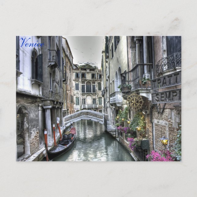 Venise - Carte postale Water Street Scene (Devant)