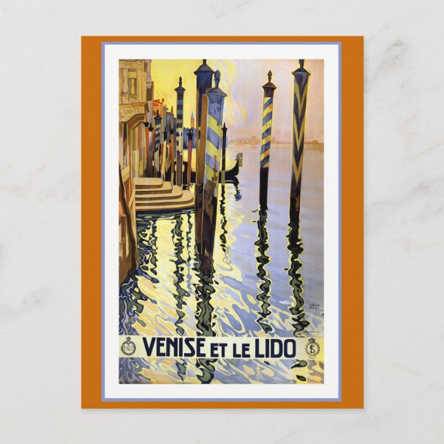 "Venise et le Lido" Postkarte (Vorderseite)