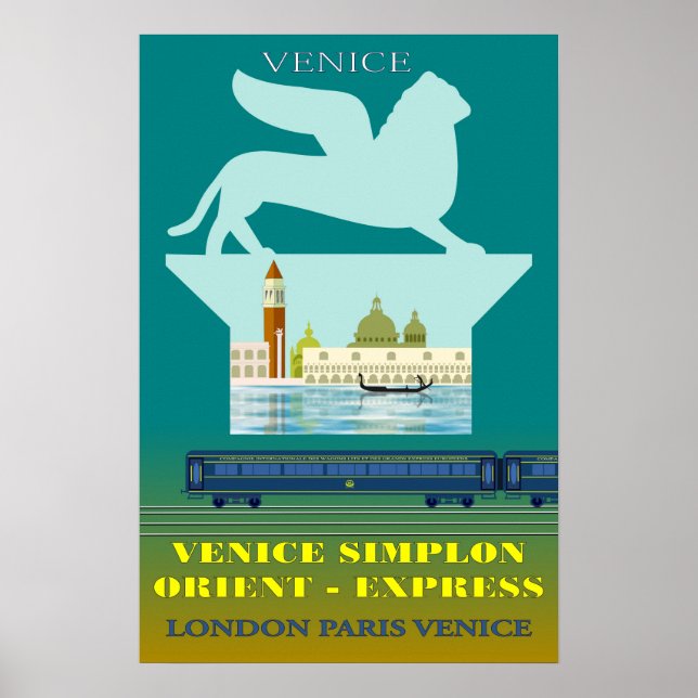 Venise et l'Express d'Orient poster de voyage (Devant)