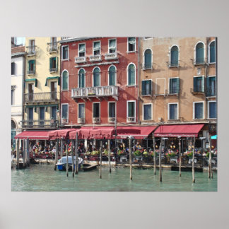 Venise, Italie Canal Café - Impression photographi