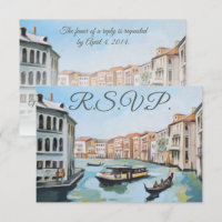 Venise, Italie Peinture carte RSVP