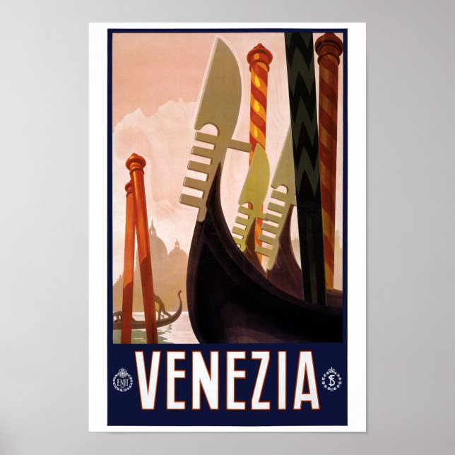 Venise Italie Poster vintage restauré (Devant)