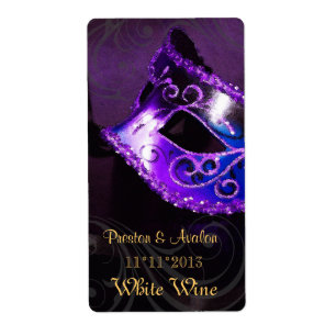 Venise Masquerade Purple Vin Mariage Étiquette