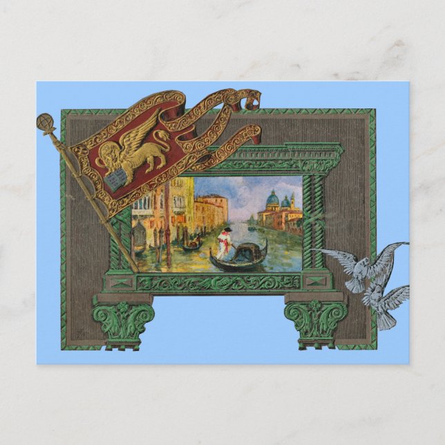 Venise, Réplique Carte Postale Vintage 1910 (Devant)