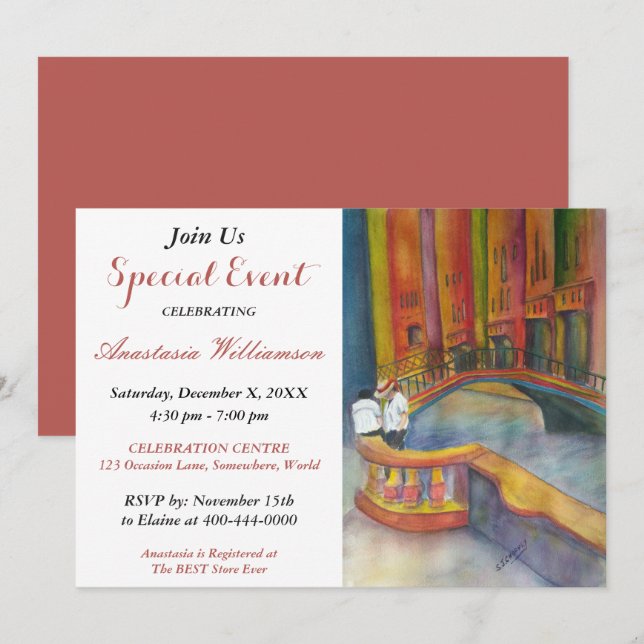 VENISE - UN INVITATION ITALIEN DE LA FÊTE (Devant / Derrière)