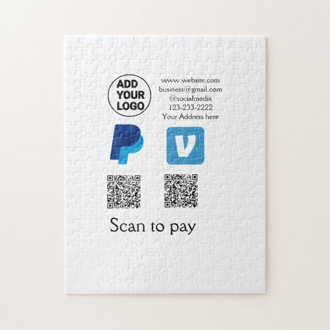 Venmo PayPal-Scan zu zahlen q oder Code-Logo-Text (Vertikal)