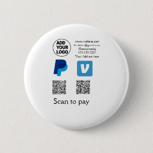 Venmo PayPal-Scan zu zahlen q oder Code-Logo-Text Button