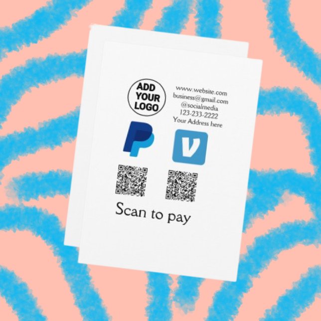 Venmo PayPal-Scan zu zahlen q oder Code-Logo-Text Einladung (Von Creator hochgeladen)