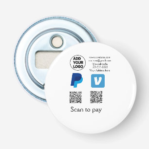 Venmo PayPal-Scan zu zahlen q oder Code-Logo-Text Flaschenöffner