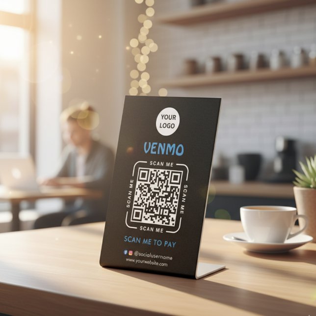 Venmo QR Code Payment | Scan to Pay Business Logo Sockelschild (Von Creator hochgeladen)
