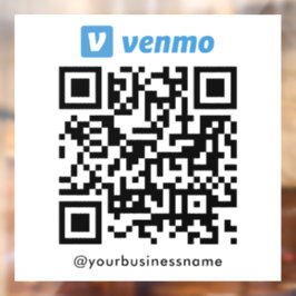 Venmo QR Code Payment Scan zu bezahlen weiß Fensteraufkleber