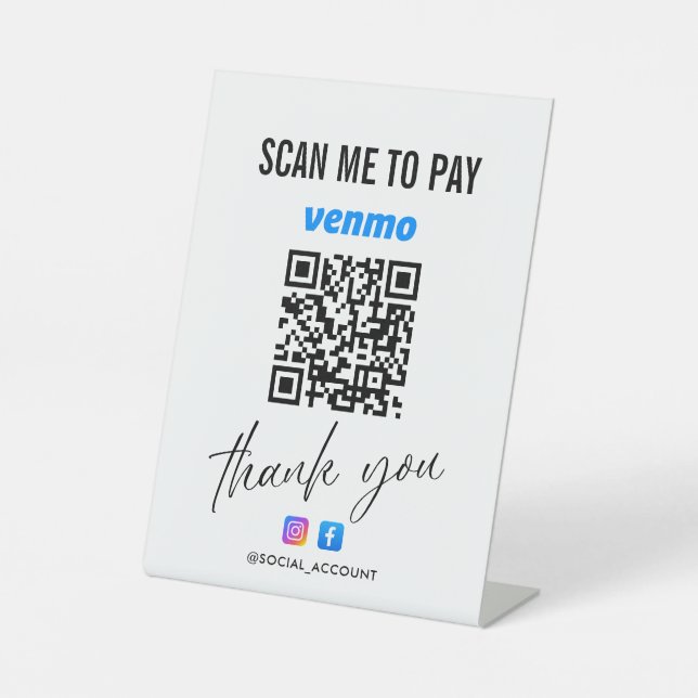 VENMO QR CODE SCAN ZU BEZAHLEN DANK SOCKELSCHILD (Vorderseite)