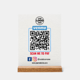 Venmo QR Code Zahlung | Recherche, um Unternehmen  Acrylschild