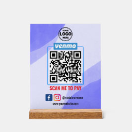 Venmo QR Code Zahlung | Recherche, um Unternehmen  Acrylschild