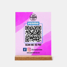 Venmo QR Code Zahlung | Recherche, um Unternehmen  Acrylschild