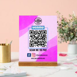 Venmo QR Code Zahlung | Recherche, um Unternehmen  Acrylschild
