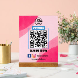 Venmo QR Code Zahlung | Recherche, um Unternehmen  Acrylschild