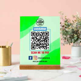 Venmo QR Code Zahlung | Recherche, um Unternehmen  Acrylschild