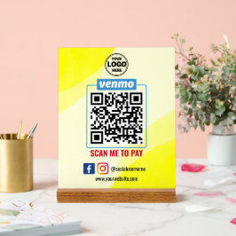 Venmo QR Code Zahlung | Recherche, um Unternehmen  Acrylschild