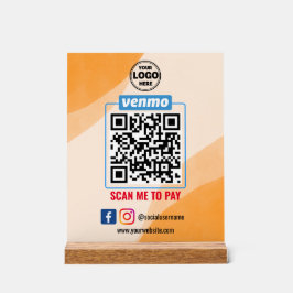 Venmo QR Code Zahlung | Recherche, um Unternehmen  Acrylschild