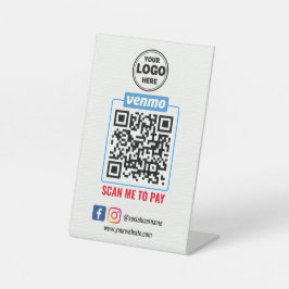 Venmo QR Code Zahlung | Recherche, um Unternehmen  Sockelschild