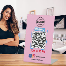 Venmo QR Code Zahlung | Recherche, um Unternehmen  Sockelschild