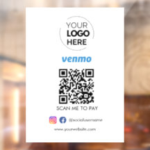 Venmo QR Code Zahlung | Scan to Pay Business Logo
