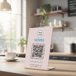 Venmo-QR-Code-Zahlung | Scanne, um das Firmenlogo  Sockelschild
