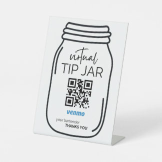 Venmo QR Code-Zeichen für Barkeeper Sockelschild
