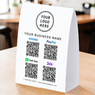 Venmo Zelle PayPal CashApp Scannen zum Bezahlen QR Tischaufsteller