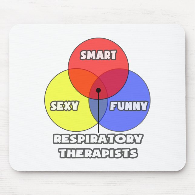 Venn Diagram .. Respiratory Therapists Mousepad (Vorne)