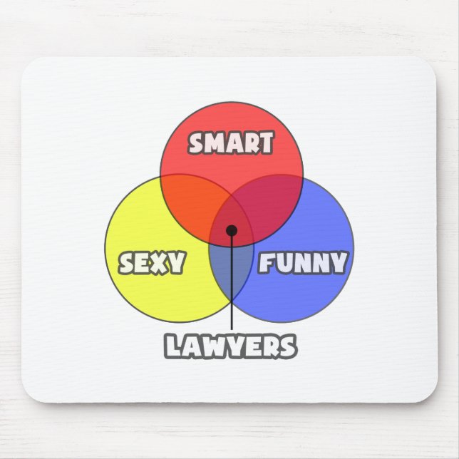Venn Diagramm .. Anwälte Mousepad (Vorne)