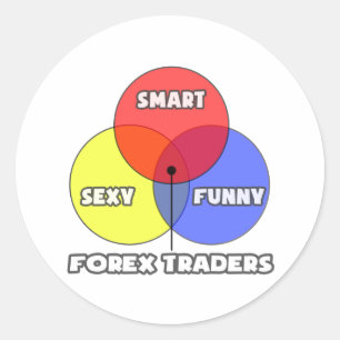Venn Diagramm .. Devisenhändler Runder Aufkleber