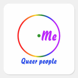 Venn-Diagramm einzelne Identität Quadratischer Aufkleber