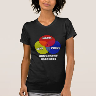 Venn Diagramm .. Geografische Lehrer T-Shirt