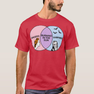Venn Diagramm GingersVampires T-Shirt