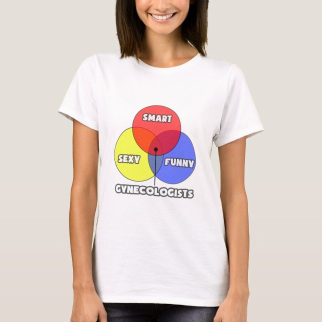 Venn Diagramm .. Gynäkologen T-Shirt (Vorderseite)