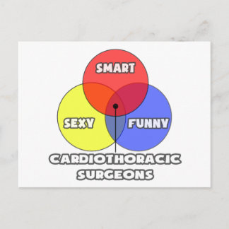 Venn Diagramm .. Kardiothorakale Chirurgen Postkarte