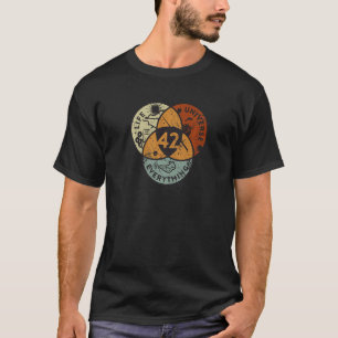 Venn-Diagramm Leben Das Universum Und Alles 42 T-Shirt