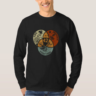 Venn-Diagramm Leben Das Universum Und Alles 42 T-Shirt