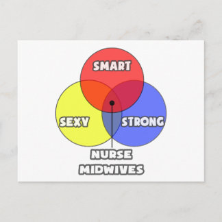 Venn Diagramm .. Nurse Midwives Postkarte