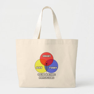 Venn Diagramm .. Osteopathische Ärzte Jumbo Stoffbeutel