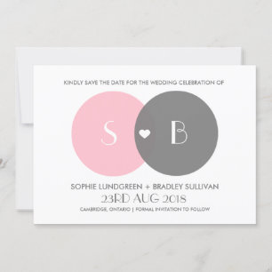 Venn-Diagramm Save-the-Date-Ankündigung Save The Date