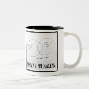 Venn Diagramm-Tasse Zweifarbige Tasse
